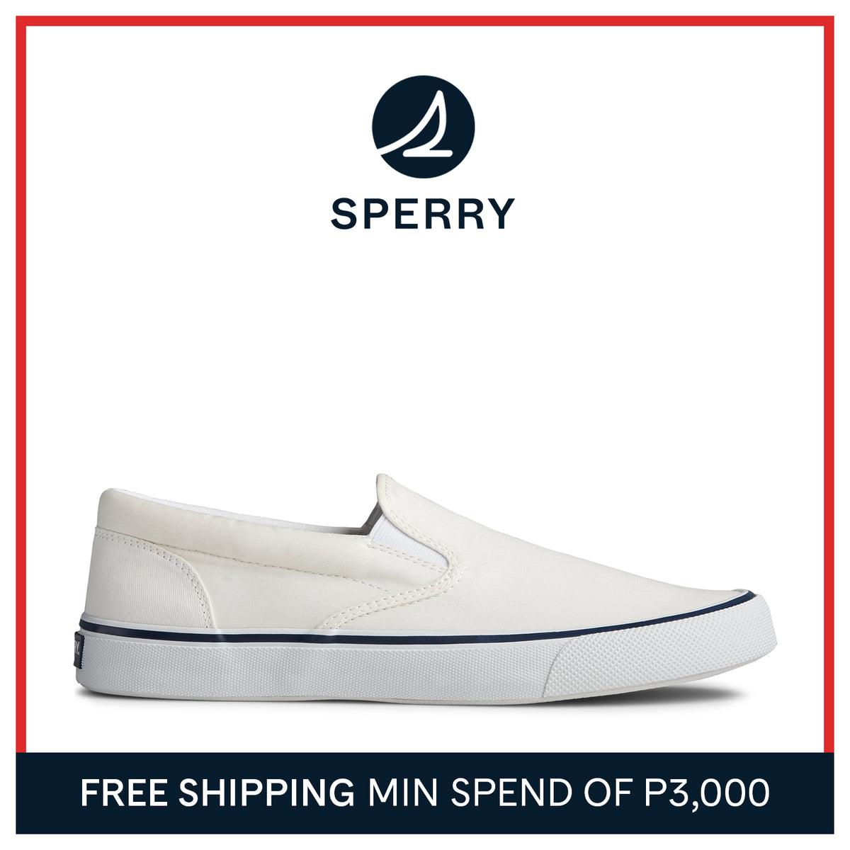 Men's Striper II Slip On Sneaker White (STS22404)