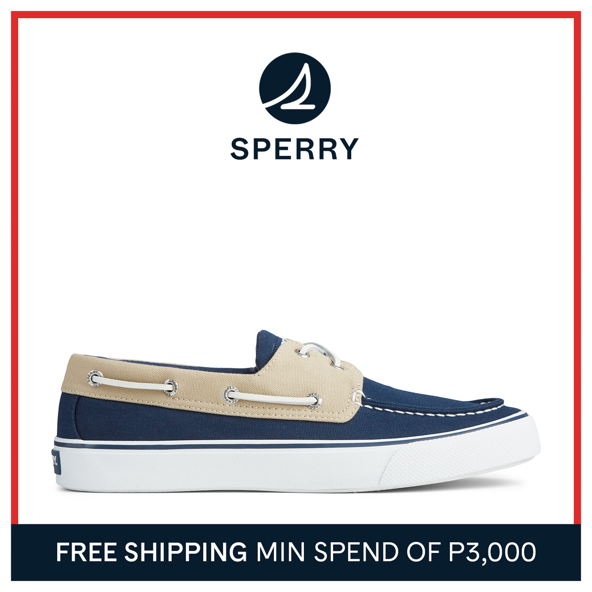 Men's Bahama II Saturated Sneaker - Navy/Khaki (STS22516)