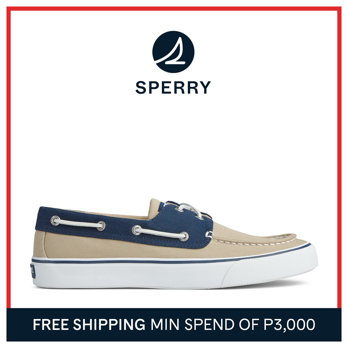 Men's Bahama II Saturated Sneaker - Khaki/Navy (STS22530)