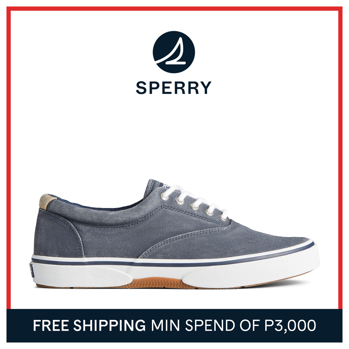 Sperry Men's Halyard Saltwashed Sneaker - Navy (STS23582)