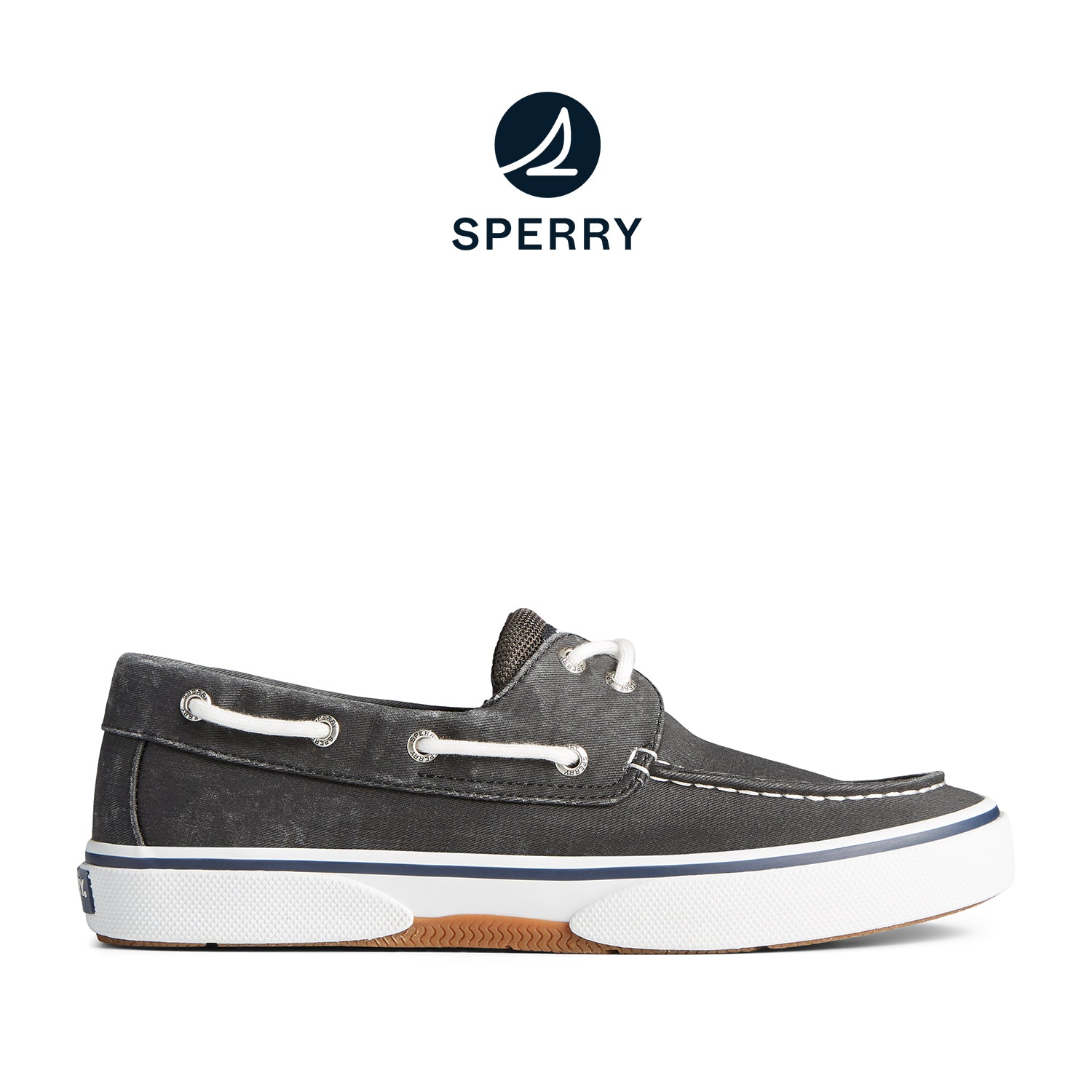 Men's Halyard 2-Eye Saltwashed Sneakers - Black (M139351070)