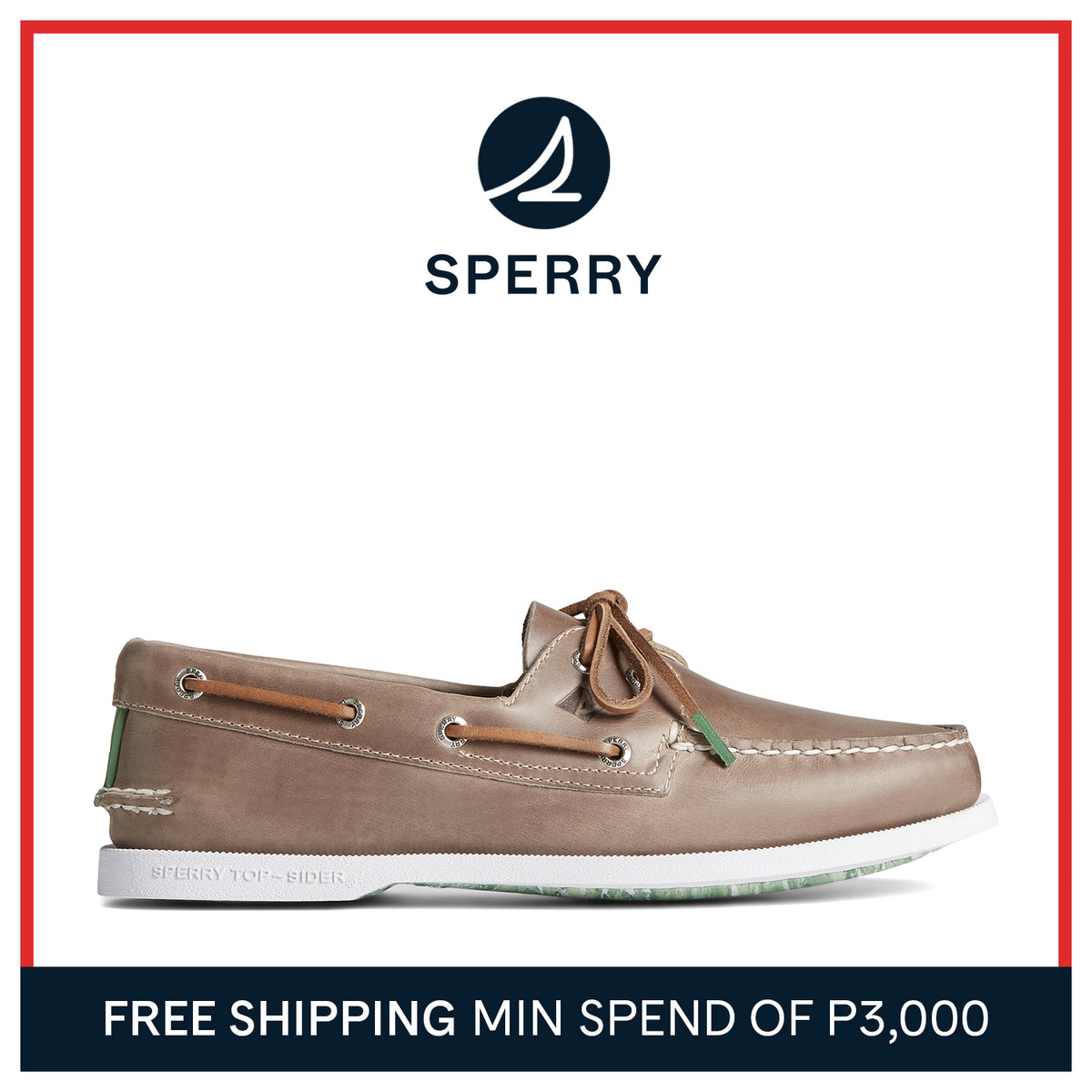 Men's Authentic Original Pullup Boat Shoe - Taupe (STS23932)