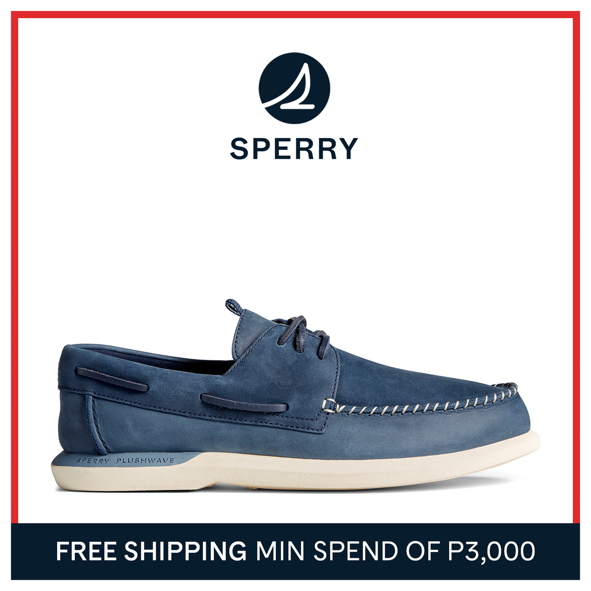 Men's Authentic Original PLUSHWAVE 2.0 Boat Shoe - Navy (STS23941)