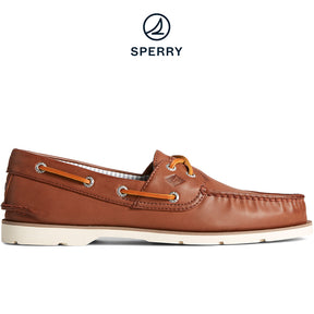 Sperry Men's Leeward 2-Eye Synthethic Leather Boat Shoe - Tan (STS2410