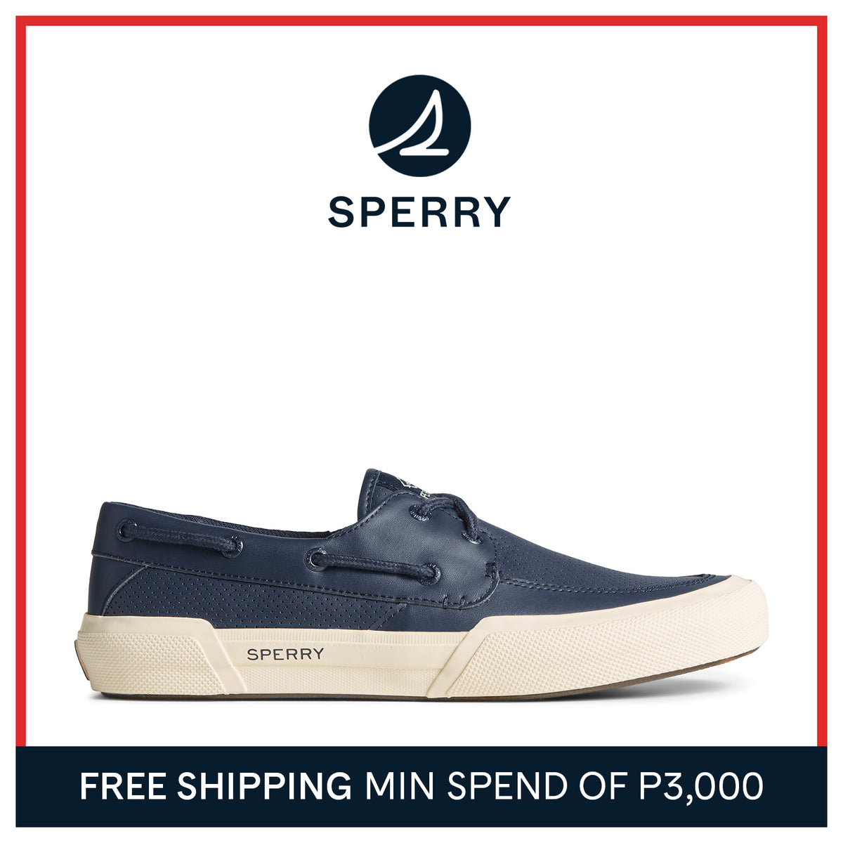 Sperry Men's SeaCycled™ Soletide 2-Eye Sneaker - Navy (STS24155)