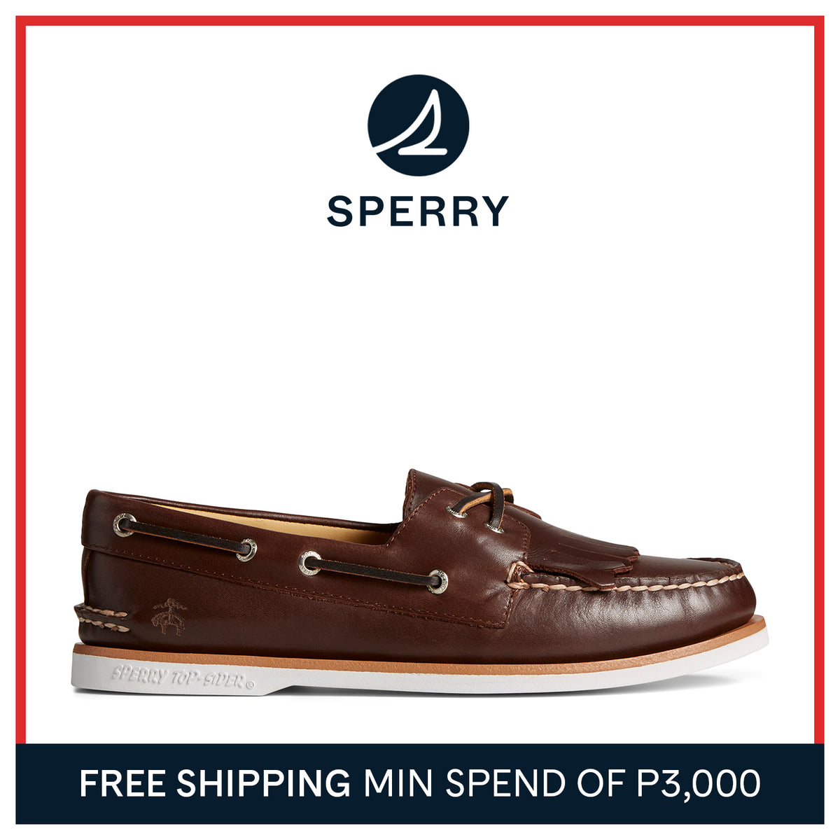 Men's Sperry x Brooks Brothers Authentic Original™ Kiltie Boat Shoe - Brown (STS24332)