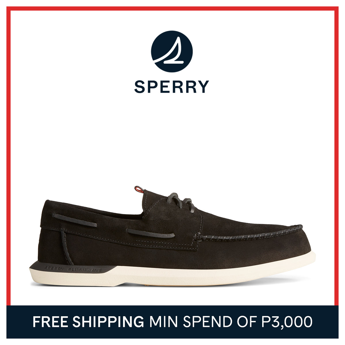 Men's Authentic Original PLUSHWAVE 2.0 Camo Boat Shoe - Black (STS24473)