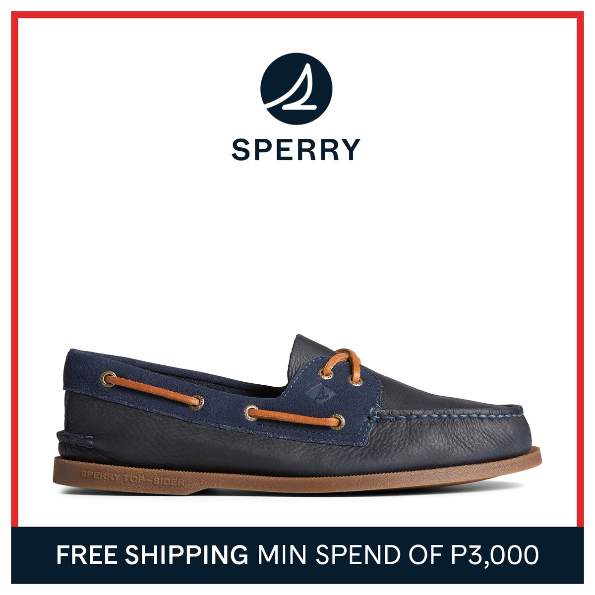 Men's Authentic Original Tumbled/Suede Boat Shoe - Navy (STS24532)