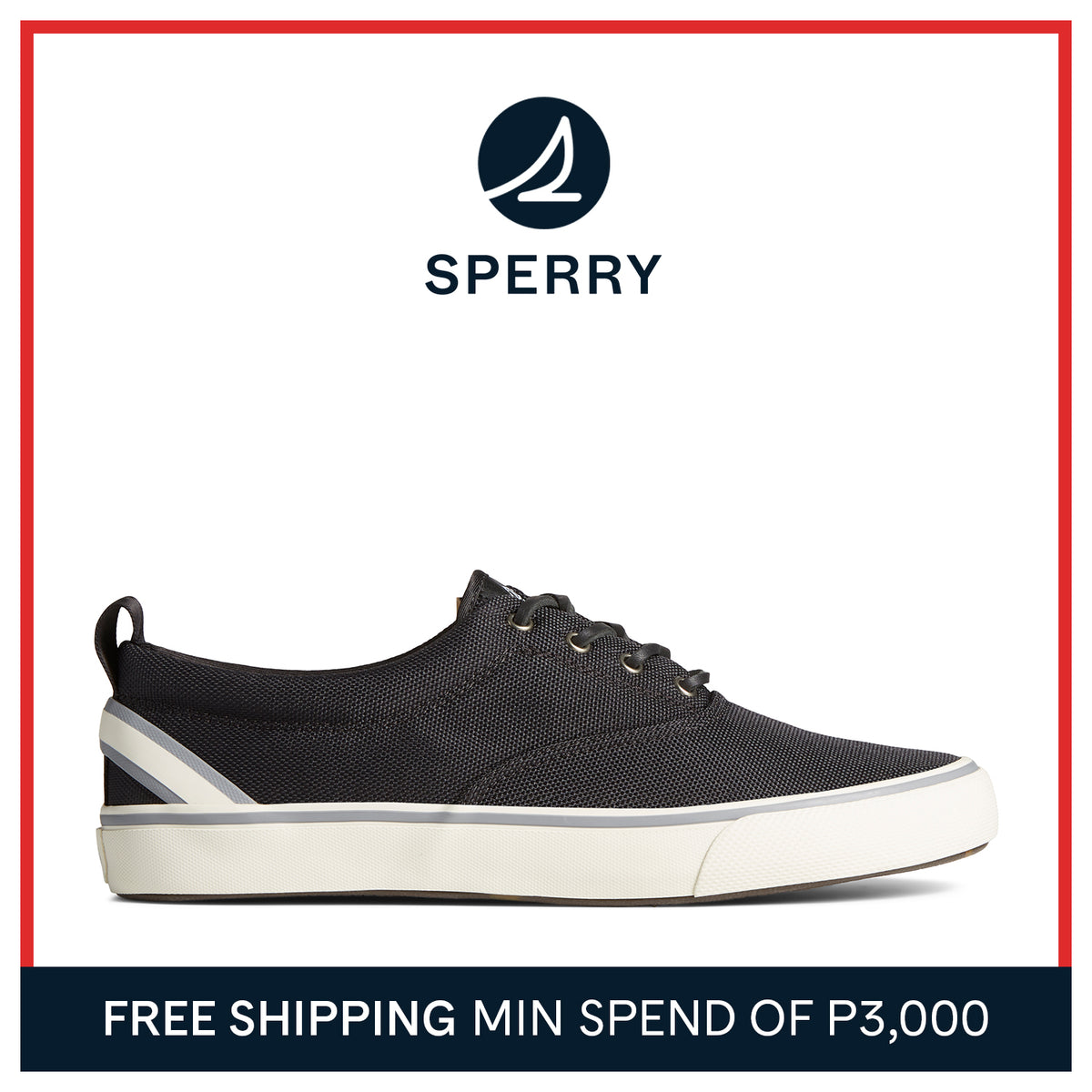 Men's SeaCycled™ Striper II CVO Sneaker - Black (STS24717)