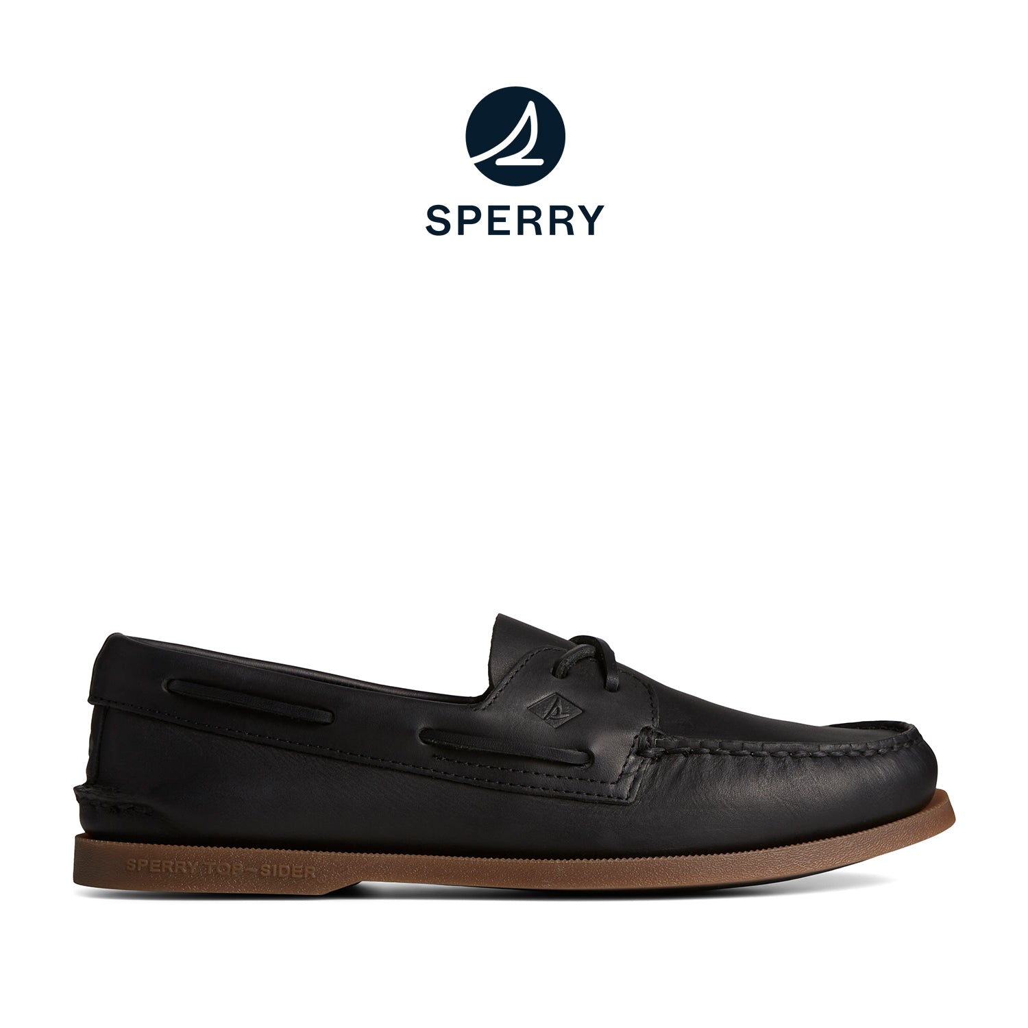 Men's Authentic Original™ 2 Eye Crosslace Boat Shoes - Black (M10416834)