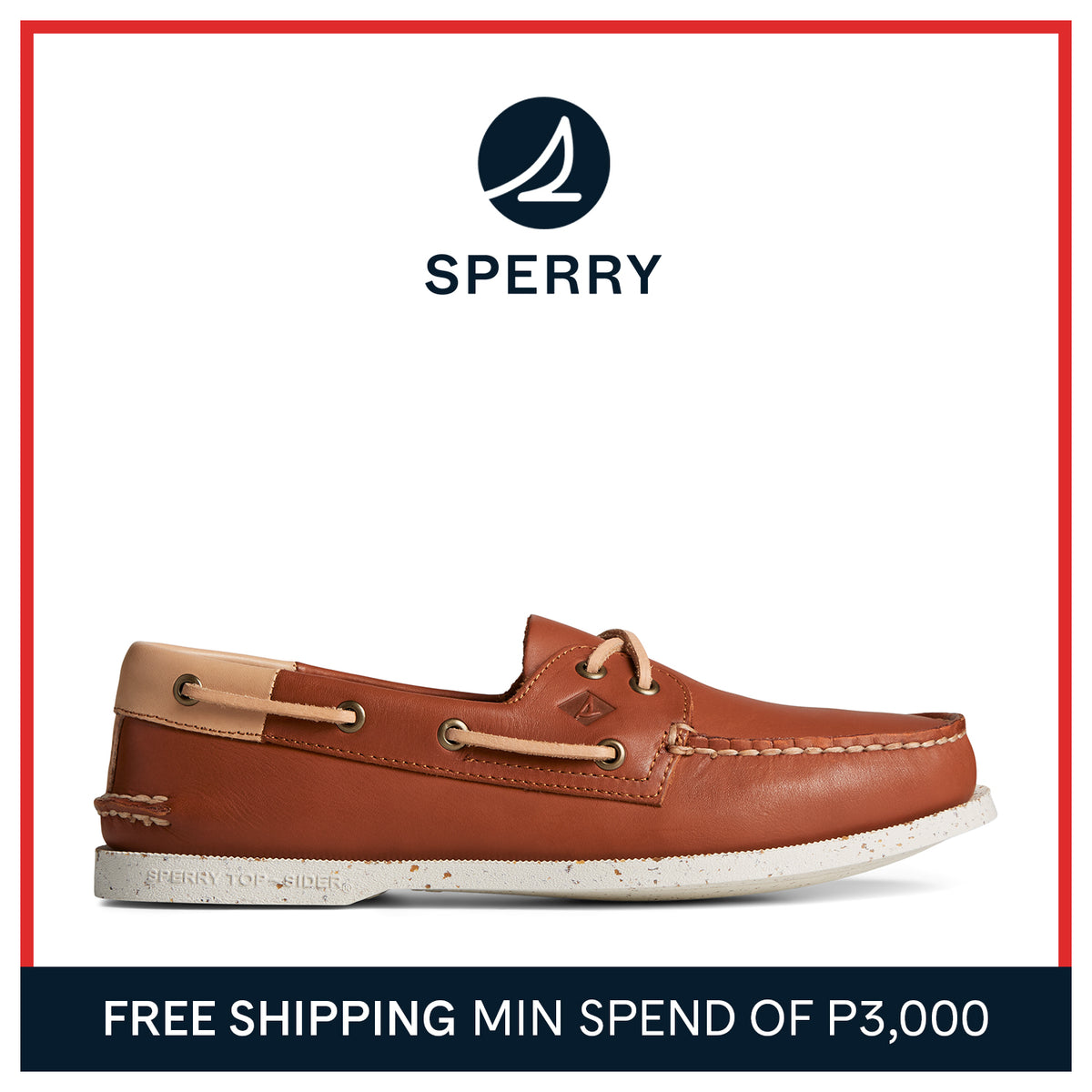 Men's Authentic Original™ Vegetable Re-Tanned Leather Boat Shoe Tan (STS24960)