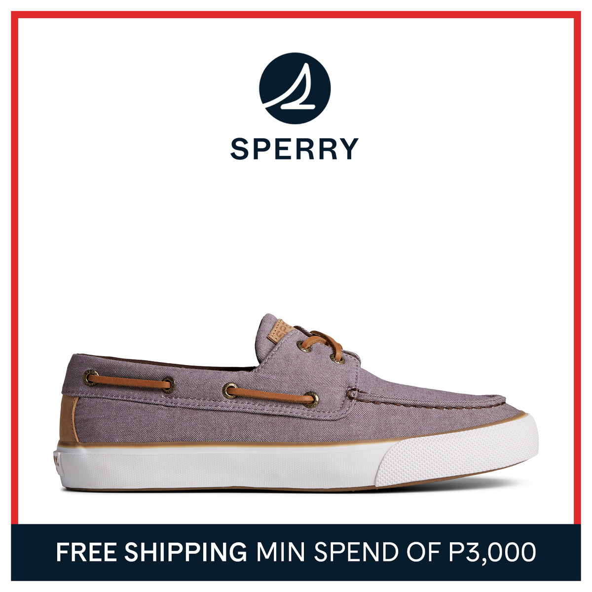 Men's Bahama II SeaCycled™ Twill Sneaker - Brown (STS24994)