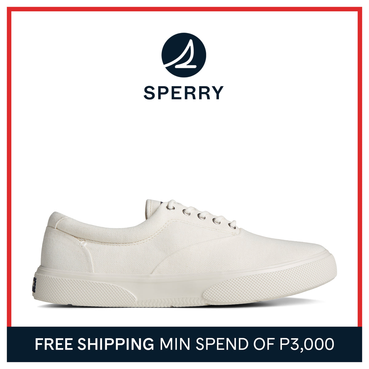 Sperry Men's SeaCycled™ Halyard CVO Baja Plushstep Sneaker Bone (STS25087)