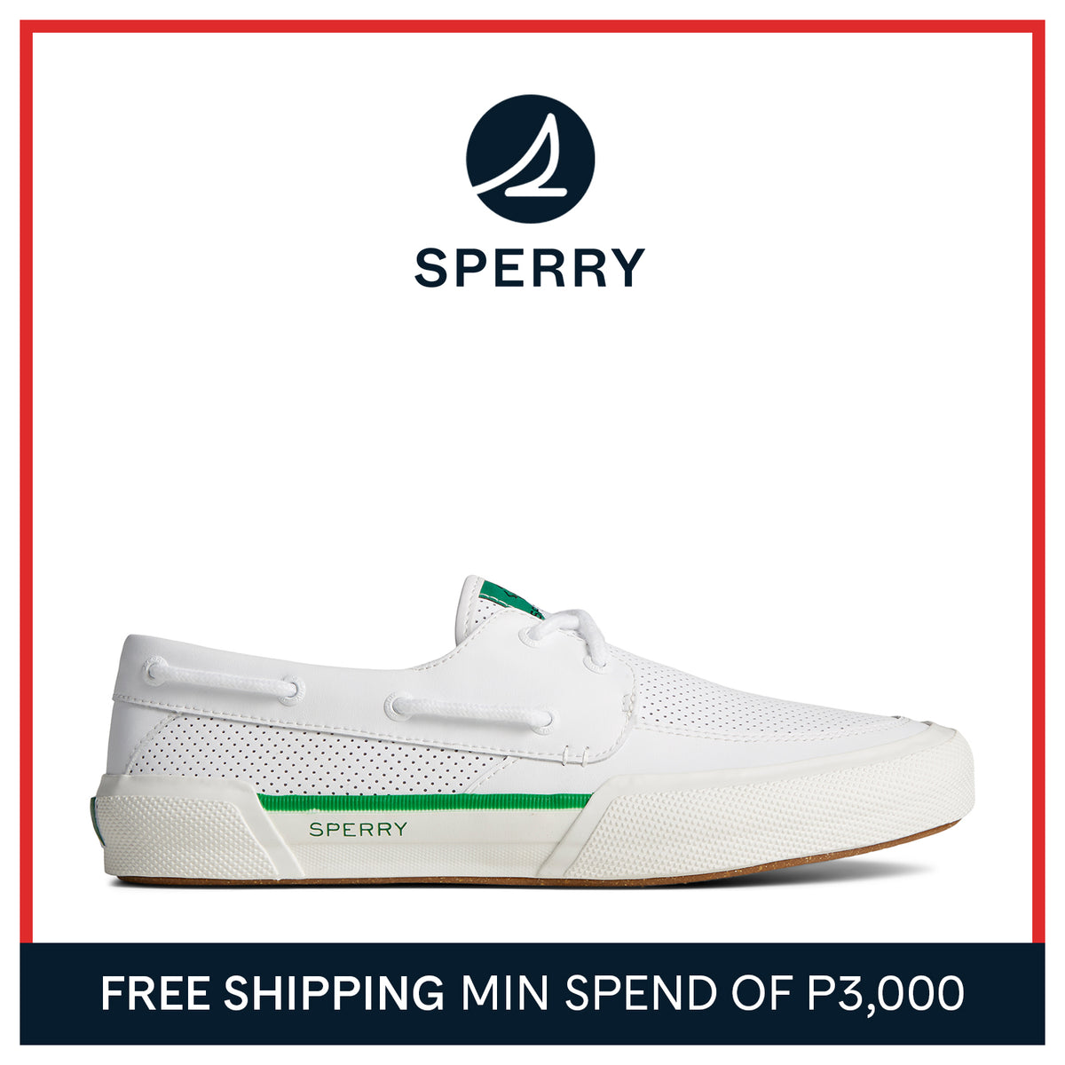 Men's SeaCycled™ Soletide 2-Eye Sneaker White (STS25117)