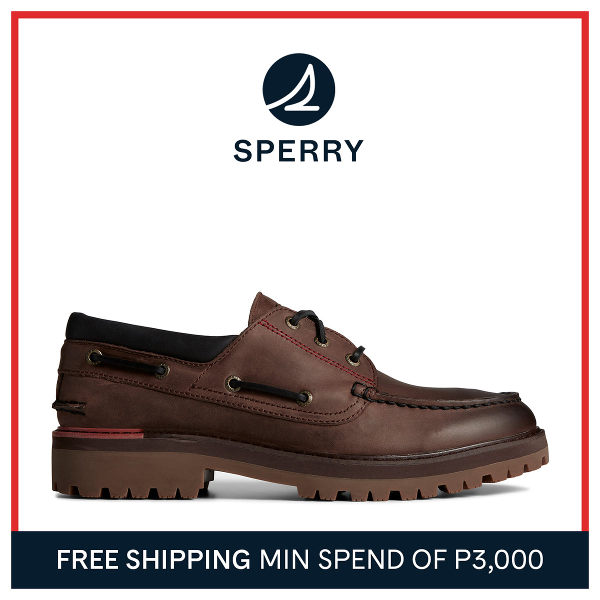 Men's Authentic Original Lug Boat Shoe - Brown (STS25156)