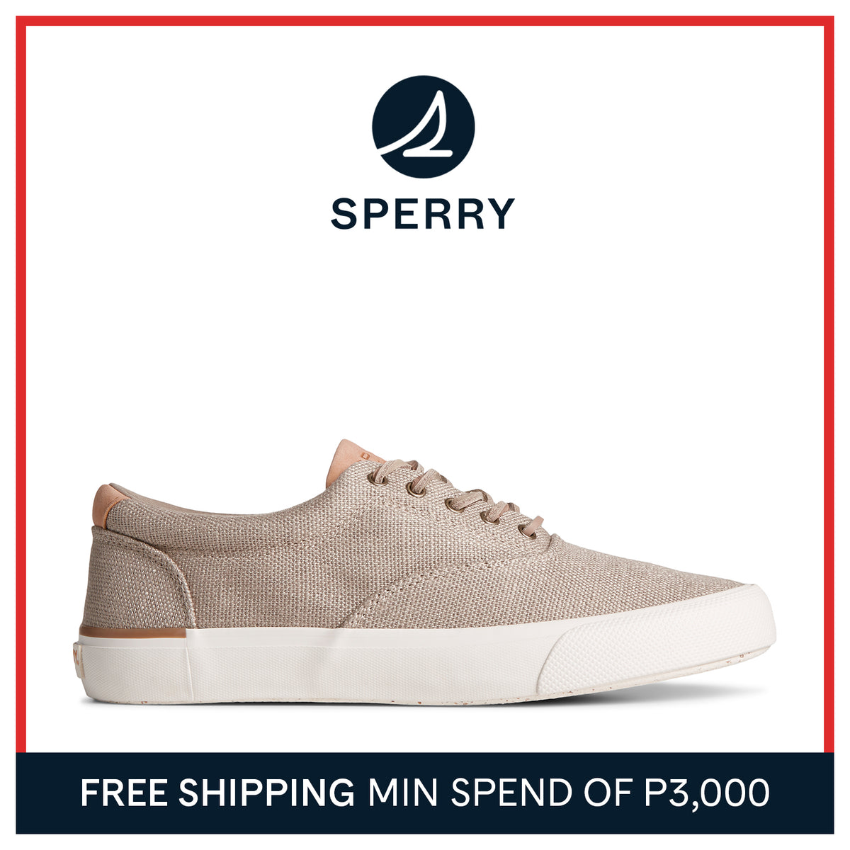 Men's SeaCycled™ Striper II CVO Baja Sneaker Taupe (STS25167)