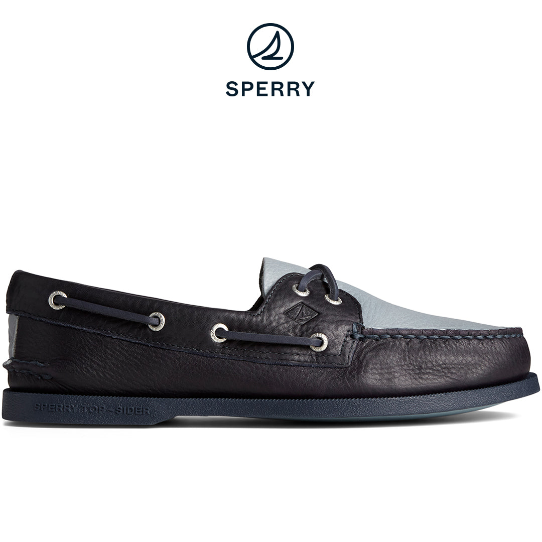 Men's Authentic Original™ Tumbled Boat Shoe Navy (STS25293)