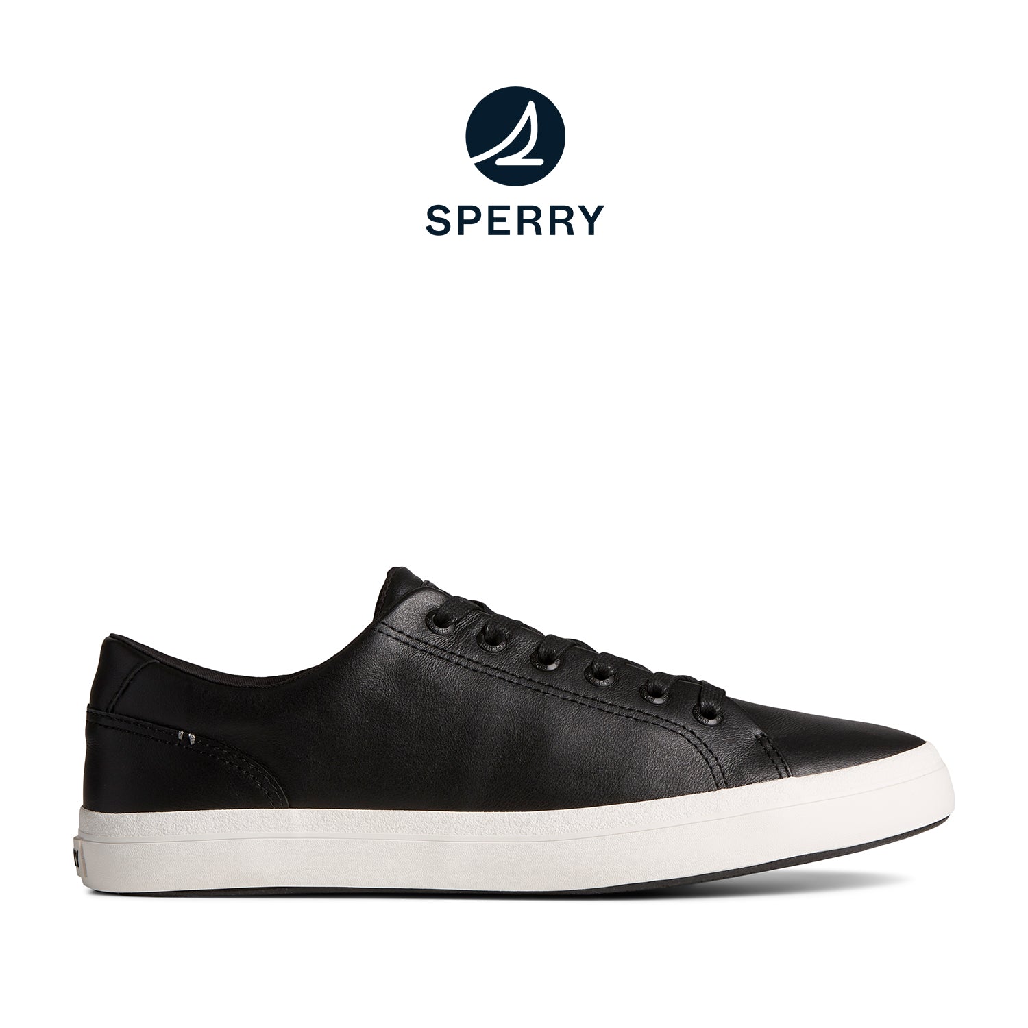 Men's Striper II Leather Sneakers - Black (M139345630)