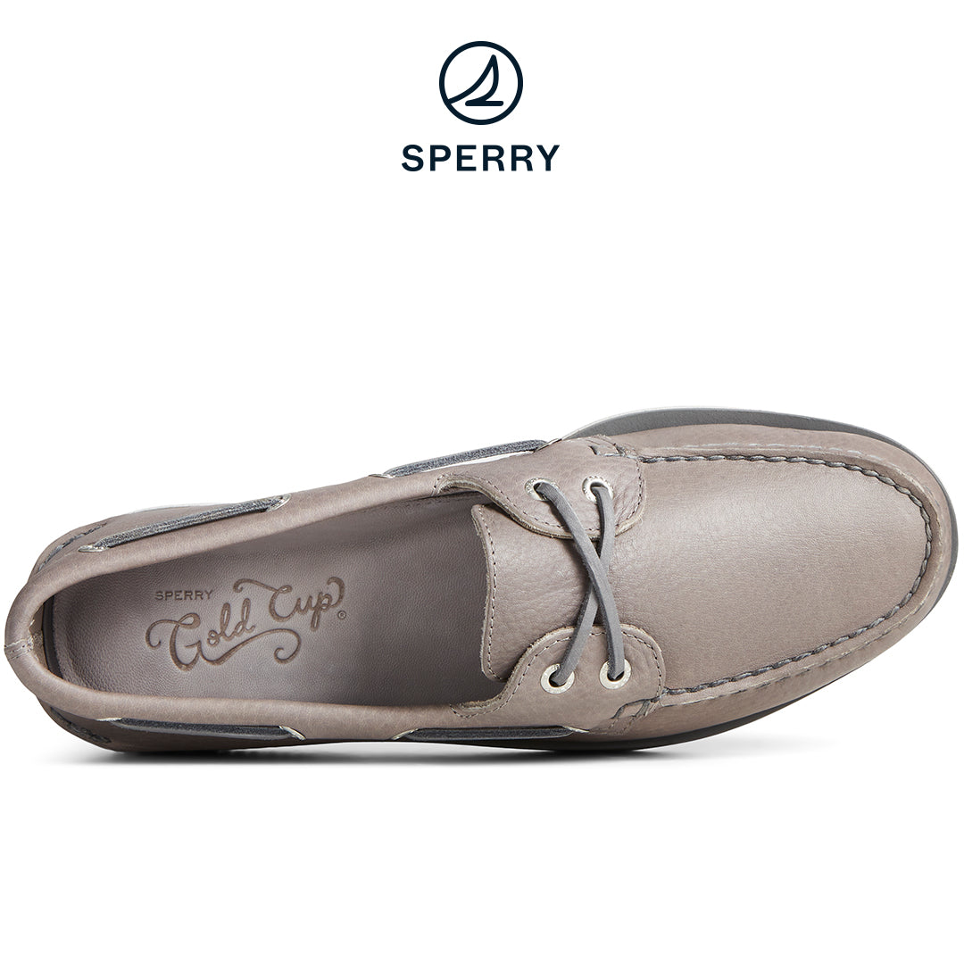 Men's Gold Cup™ Authentic Original™ 2-Eye Tumbled Leather Boat Shoe Grey (STS25503)