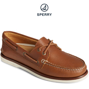 Men's Gold Cup™ Authentic Original™ 2-Eye Tumbled Leather Boat Shoe Tan (STS25504)