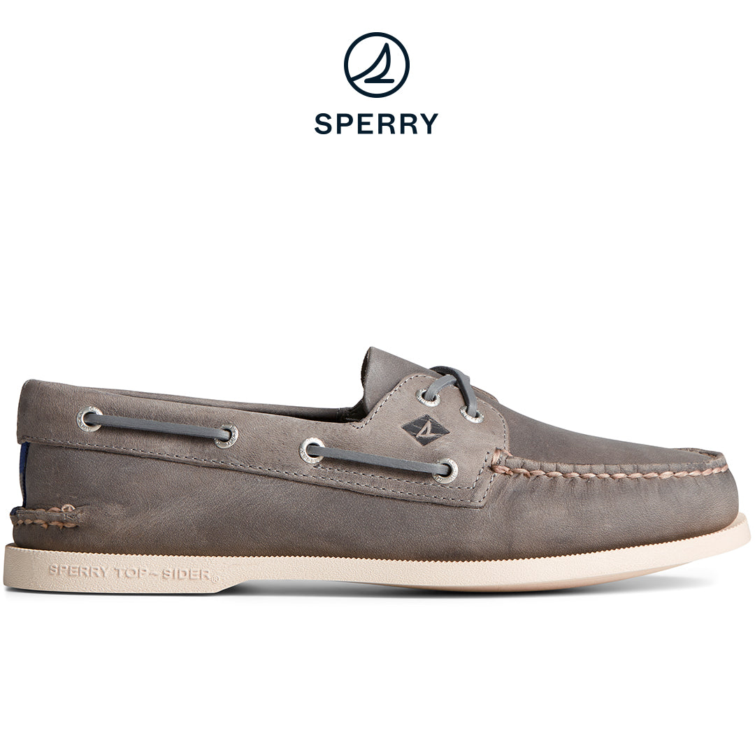 Men's Authentic Original™ Leather Boat Shoe Grey (STS25510)
