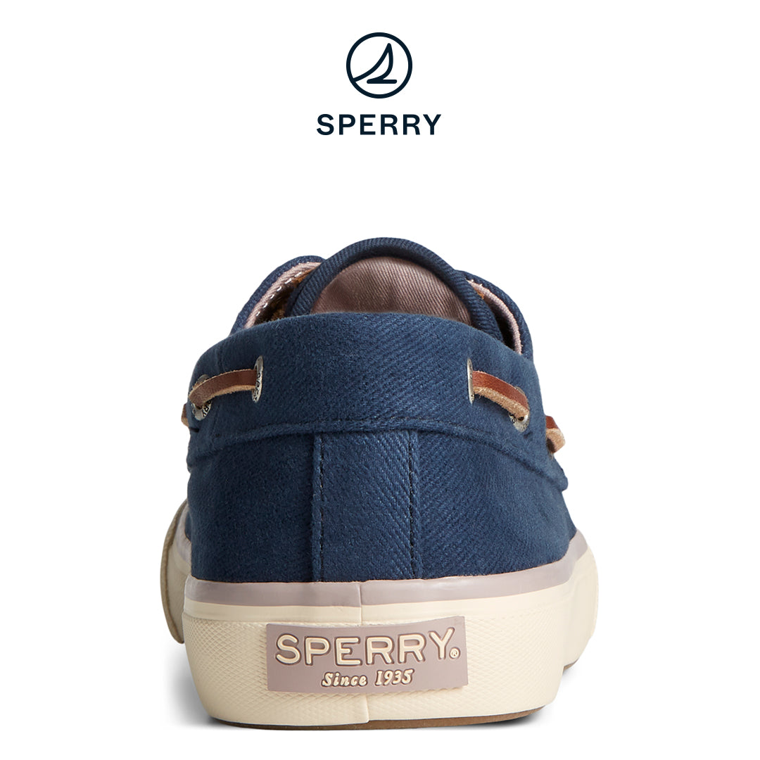 Men's SeaCycled™ Bahama II Twill Boat Sneaker Navy (STS25537)
