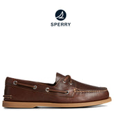 Men's Authentic Original™ Pull Up Leather Boat Shoe Dark Tan (STS25562)