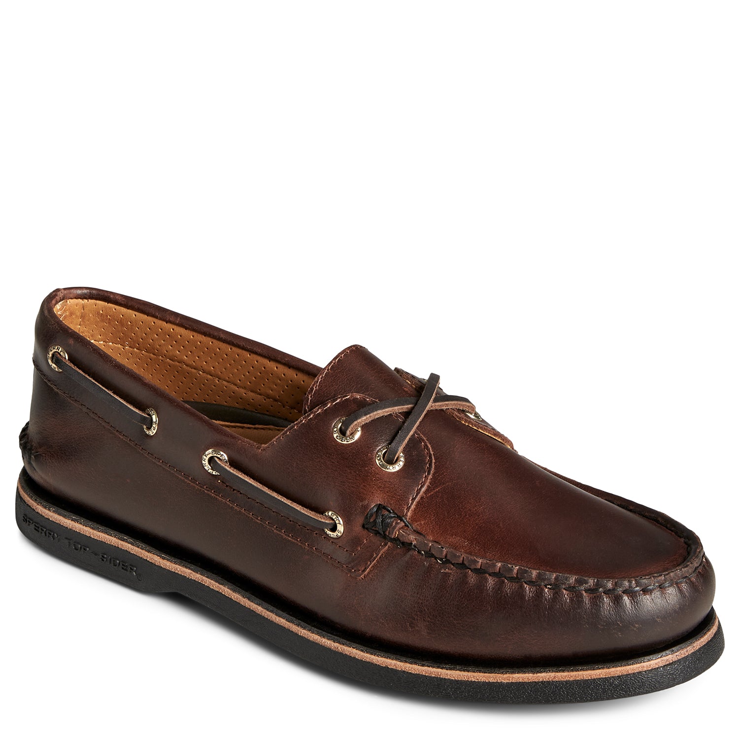 Men's Gold Cup Authentic Original Burnished Boat Shoe Brown (STS25826)