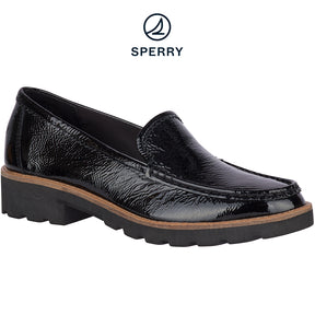 Sperry Shoes Women's Authentic Original Lug Loafer Leather Black (STS83846)