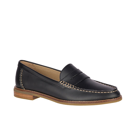 Women's Seaport Penny Leather Loafer Black (STS83932)