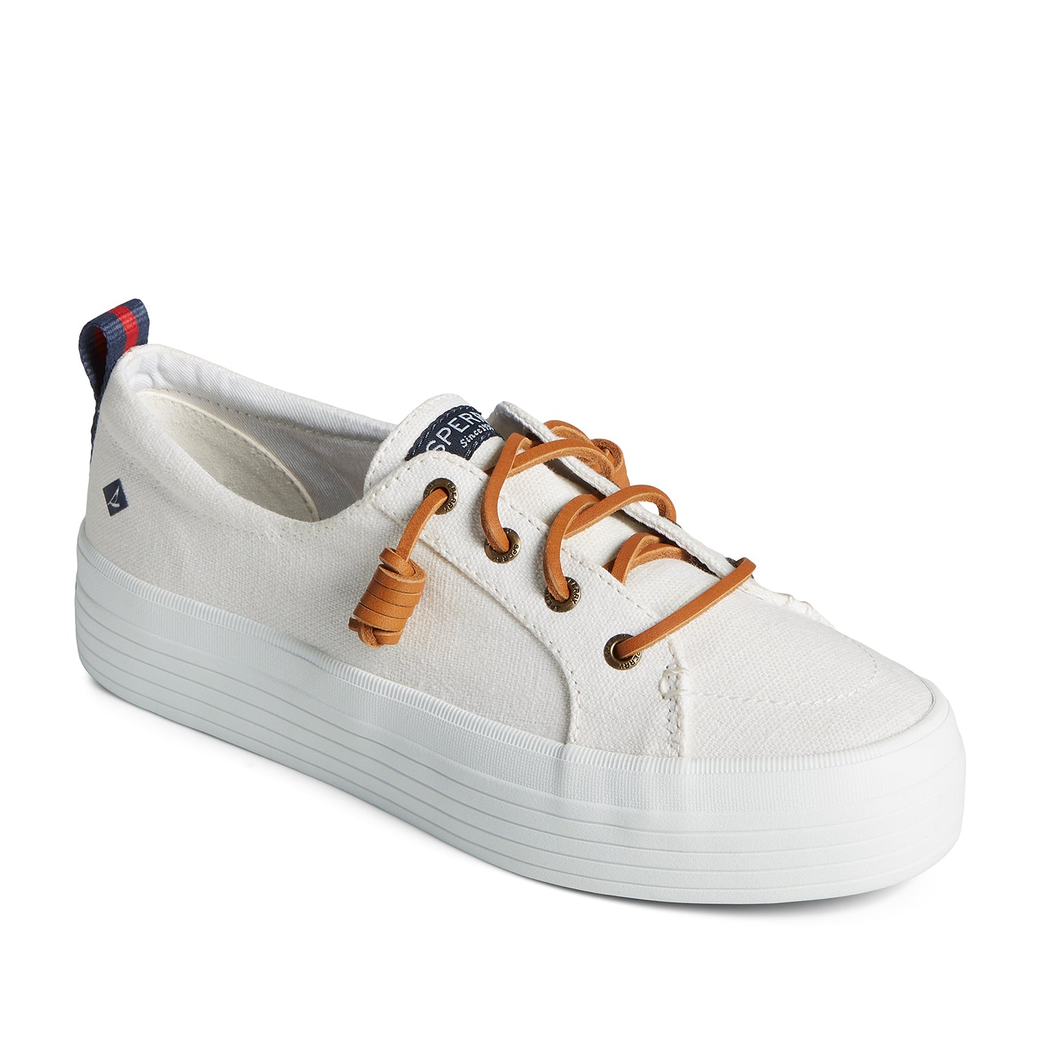 Women's Crest Vibe Platform Canvas - White (13934082)