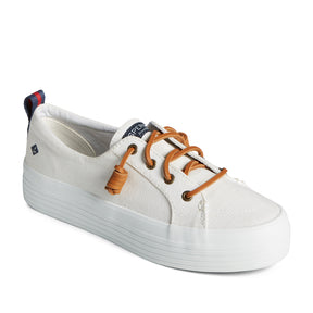Women's Crest Vibe Platform Canvas - White (13934082)