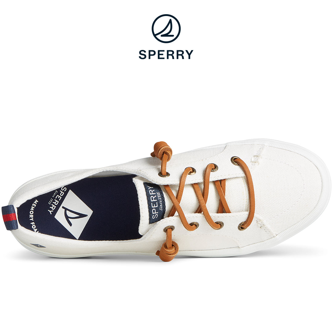 Women's Crest Vibe Platform Canvas - White (L10397953)