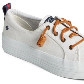 Women's Crest Vibe Platform Canvas - White (13934082)