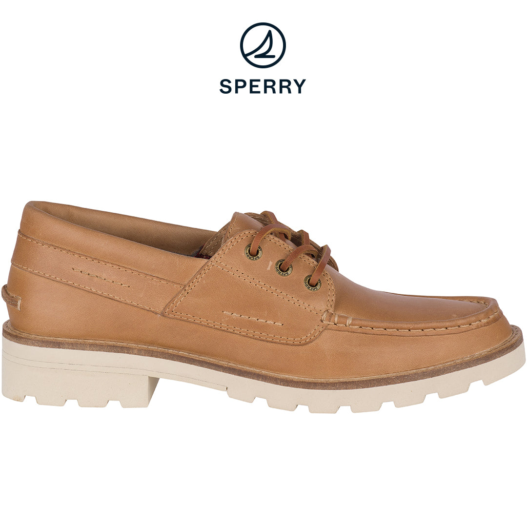 Sperry Women's Authentic Original Lug 3-Eye Boat Shoes Tan (STS84394)