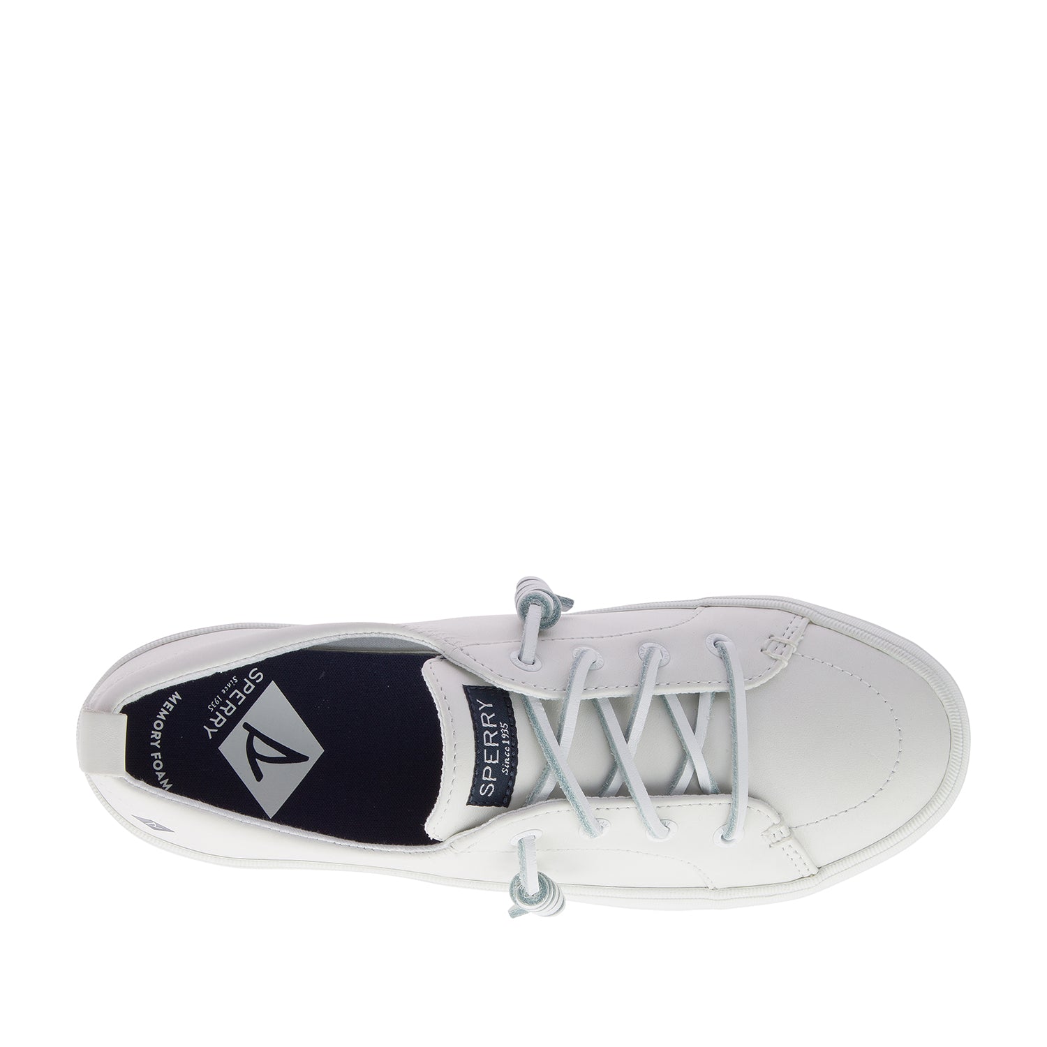 Women's Crest Vibe Platform Leather Sneakers - White (L10396871)