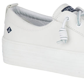 Women's Crest Vibe Platform Leather Sneakers - White (L10396871)