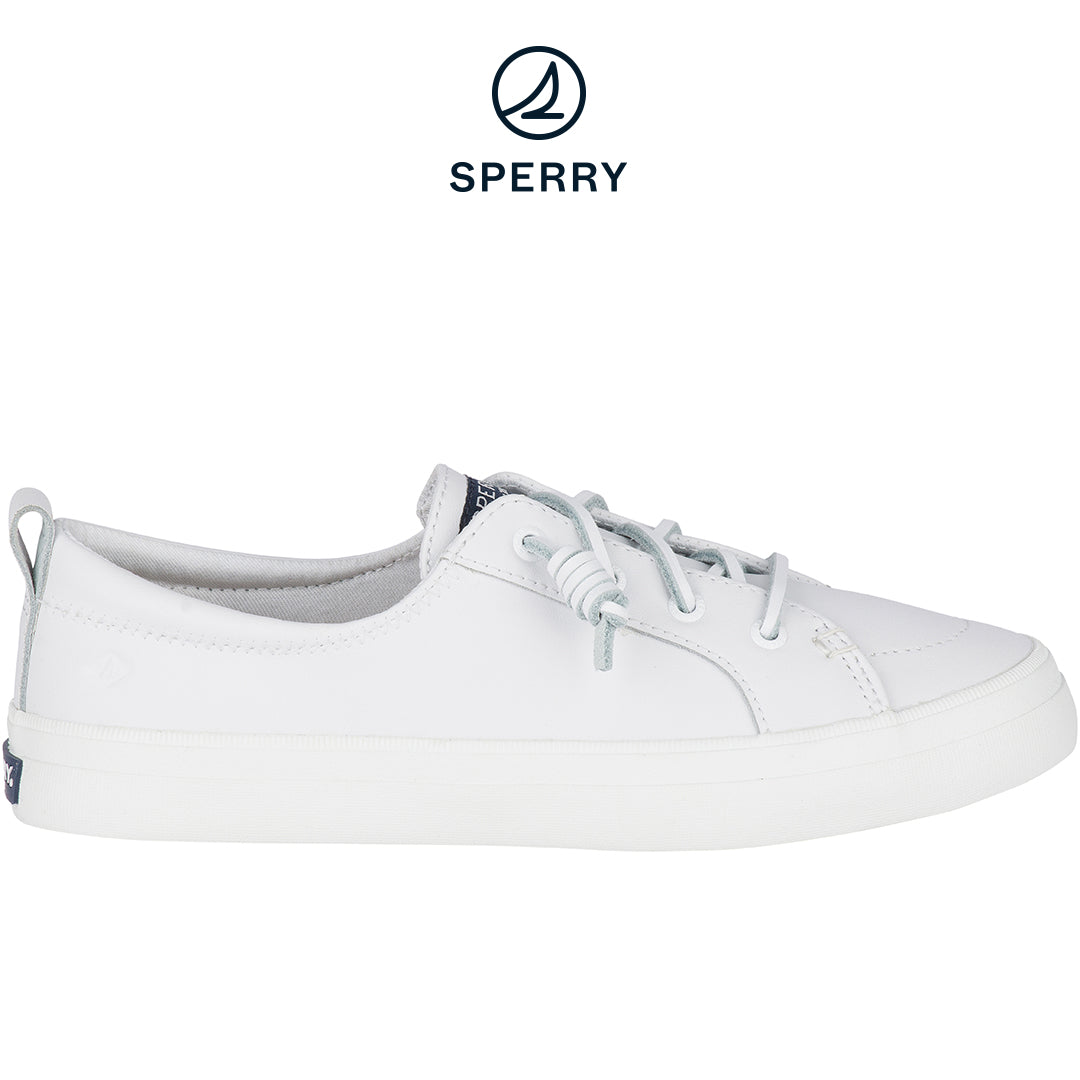 Women's Crest Vibe Leather White (STS84549)