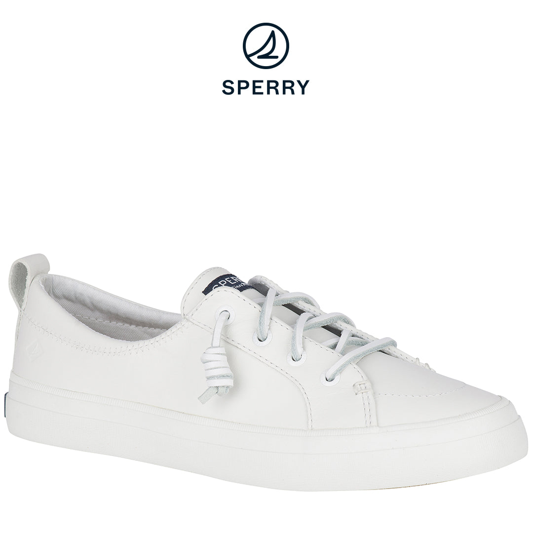 Women's Crest Vibe Leather White (STS84549)