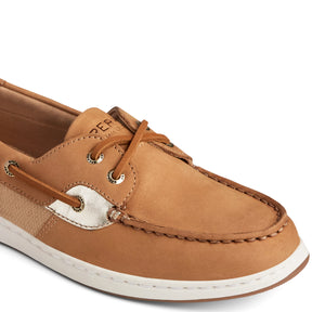 Women's Coastfish Boat Shoes Topsider - Tan/Gold (L139340070)