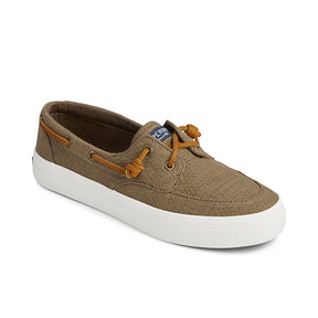 Women's Crest Boat Smocked Hemp Sneaker - Olive (STS85197)