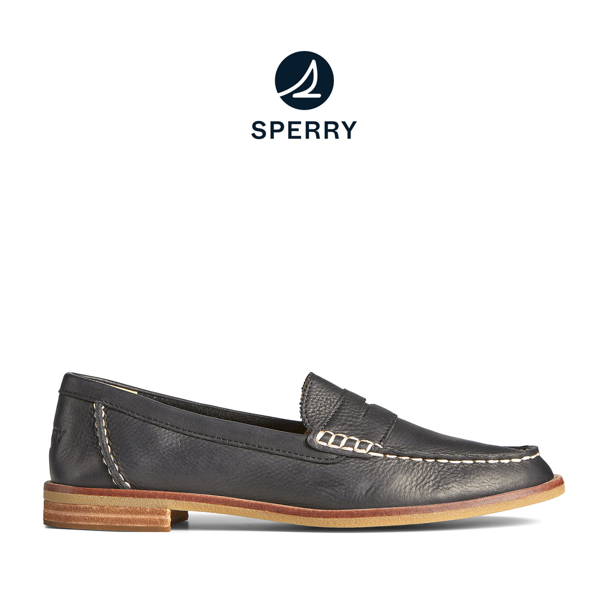 Women's Seaport Penny Leather Casual Loafers - Black (L139339570)
