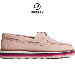 Women's Authentic Original Stacked Boat Shoe - Rose (STS87118)