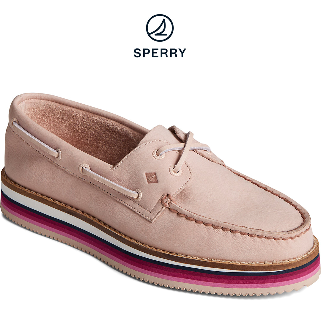 Women's Authentic Original Stacked Boat Shoe - Rose (STS87118)
