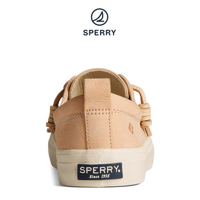 Women's Crest Vibe Tumbled Leather Sneaker - Ivory (STS87195)