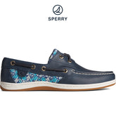 Women's Koifish Ditsy Floral Boat Shoe Navy (STS88692)