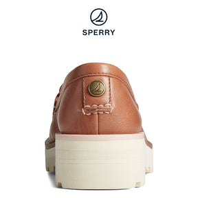 Women's Chunky Penny Leather Loafer Tan (STS88880)