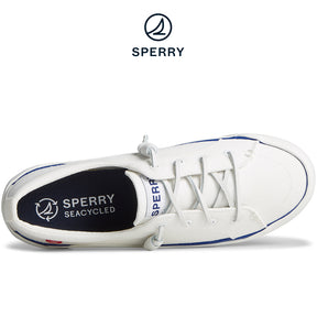 Women's SeaCycled™ Crest Seaburst Sneaker White/Navy (STS89021)