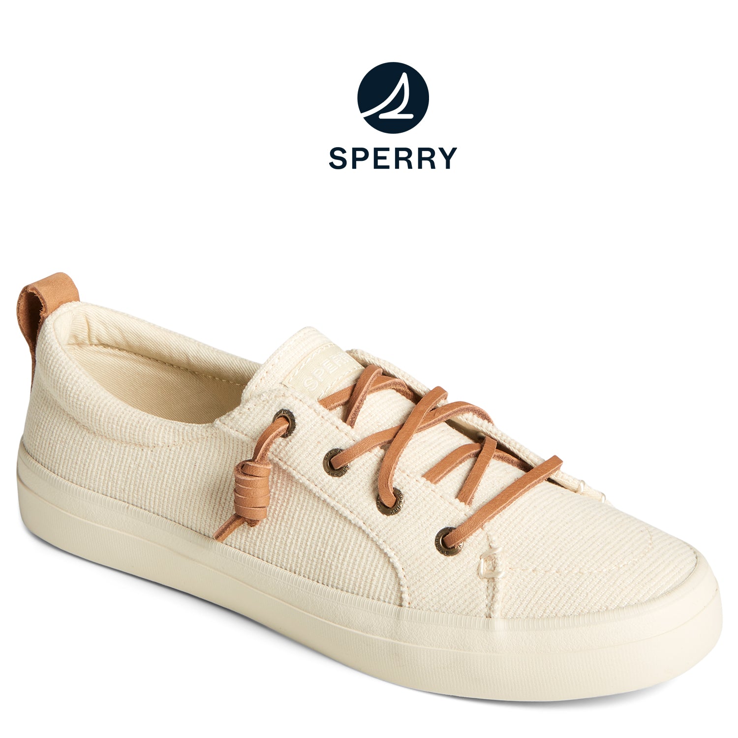 Women's SeaCycled™ Crest Vibe Two-Tone Sneaker Off White (STS89158)
