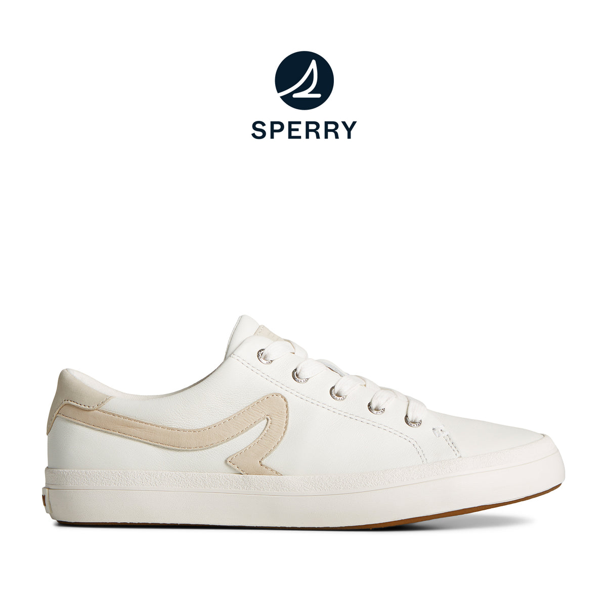 Women's Sandy Leather Sneaker White (24F00412)
